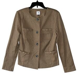 Cabi Penny Herringbone Blazer Cropped